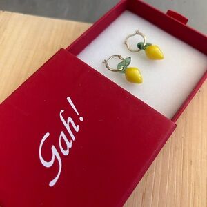 Lisa Says Gah! Glass Lemon Limoncello Earrings